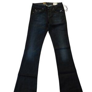 G-Star 3301 Bell Cut Aspen Denim Dark Vintage Blue Jeans Sz 26 x 34 NWT